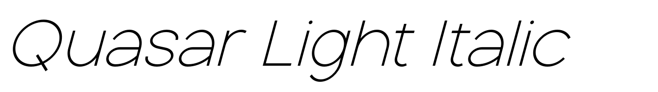 Quasar Light Italic